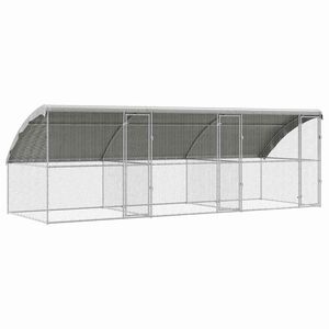 vidaXL Kippenhok 3 st zilver 600 x 200 x 200 cm Gegalvaniseerd staal