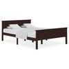 vidaXL Bedframe massief grenenhout donkerbruin 160x200 cm