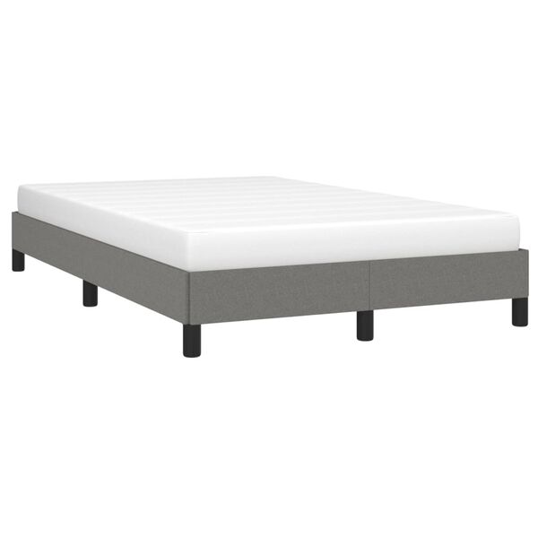 vidaXL Bedframe zonder matras 120x190 cm stof donkergrijs