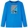 Kindershirt met lange mouwen 92 kobaltblauw