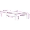 vidaXL Bedframe massief grenenhout wit 90x200 cm