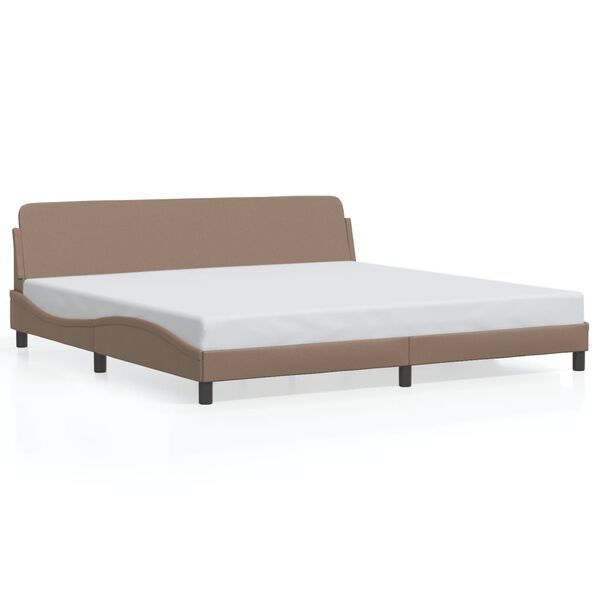 vidaXL Bedframe "Dover" kunstleer cappuccinokleurig 200x200 cm