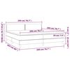 vidaXL Boxspring met matras en LED fluweel donkerblauw 200x200 cm