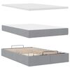 vidaXL Ottoman bed met matras 120x200cm stof lichtgrijs