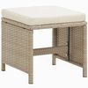 vidaXL 9-delige Tuinset met kussens poly rattan beige
