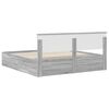 vidaXL Bedframe met hoofdeinde Grijs Sonoma 200 x 200 cm Bewerkt hout