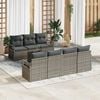 vidaXL Bankstel 8 pcs Grijs poly rattan