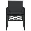 vidaXL Tuinstoelen 4 st met kussens poly rattan zwart