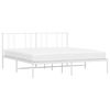 vidaXL Bedframe met hoofdbord metaal wit 180x200 cm