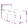 vidaXL Boxspring met matras stof donkergrijs 80x200 cm