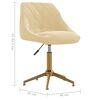 vidaXL Eetkamerstoelen draaibaar 4 st fluweel cr&egrave;mekleurig