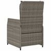 vidaXL Tuinstoelen 2 st verstelbaar poly rattan grijs
