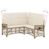 vidaXL Tuin ligbankset Beige en Cr&egrave;me Wit 164 x 164 x 112 cm