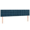 vidaXL Hoofdborden 160x5x78/88 cm fluweel donkerblauw