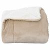 vidaXL Gooi Deken Beige 220 x 240 cm Fleece