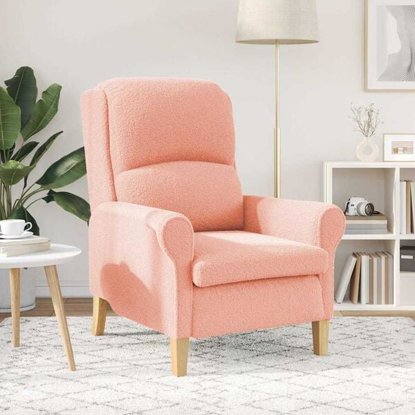 vidaXL Fauteuil Roze 76 x 94 x 102 cm Sharpa stof