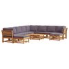 vidaXL 11-delige Loungeset met kussens massief acaciahout