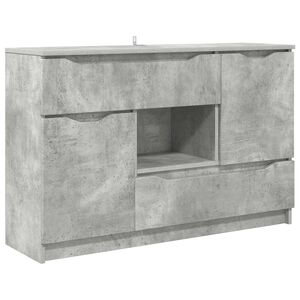 vidaXL Dressoir Beton Grijs 100 x 30 x 65,6 Bewerkt hout