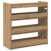 vidaXL Schoenenrek 60x25x62 cm bewerkt hout artisanaal eikenkleur