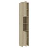 vidaXL Badkamerkast 30x30x183,5 cm bewerkt hout sonoma eikenkleurig