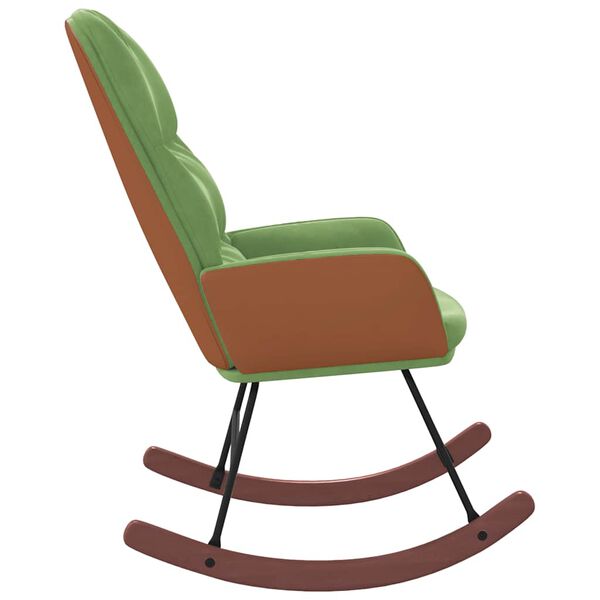 vidaXL Schommelstoel fluweel lichtgroen