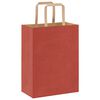 vidaXL Papieren zakken 50 st met hengsels 21x11x28 cm rood