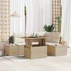 vidaXL Tuin Sofa Set met kussen met kussen 5 pcs Beige en Crème