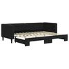 vidaXL Slaapbank met onderschuifbed 80x200 cm fluweel zwart