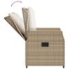vidaXL 5-delige Tuinset met kussens poly rattan beige