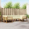 vidaXL Buiten bankenset met kussen 6 pcs Natuurlijk en Cr&egrave;me