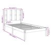 vidaXL Bedframe zonder matras massief grenenhout wit 90x200 cm