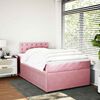 vidaXL Boxspring met matras fluweel roze 120x190 cm