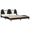 vidaXL Bedframe "Viana" met LED zonder matras zwart en wit 180x200 cm
