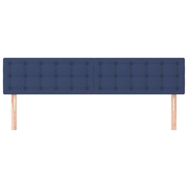 vidaXL Hoofdborden 2 st 80x5x78/88 cm stof blauw