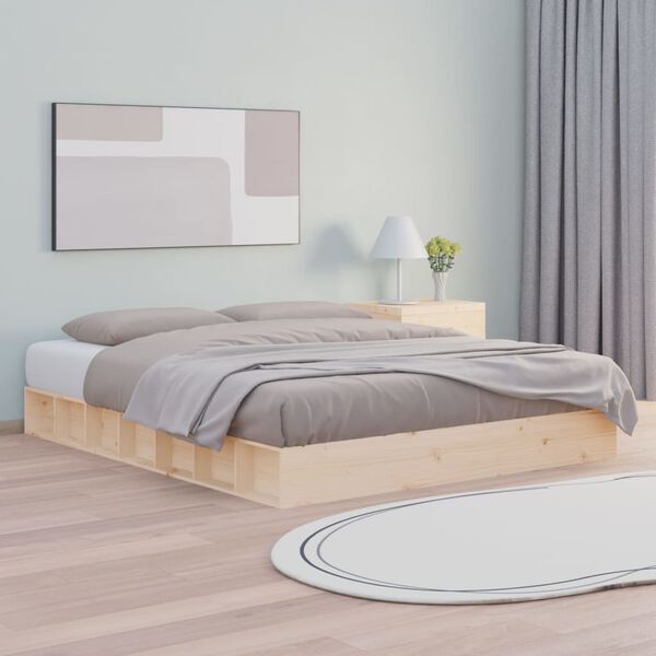 vidaXL Bedframe massief hout 200x200 cm