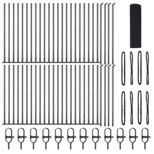 vidaXL Afrasteringspaal Grijs