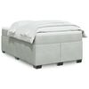 vidaXL Boxspring met matras fluweel lichtgrijs 120x190 cm