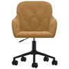vidaXL Kantoorstoel draaibaar fluweel bruin