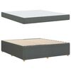 vidaXL Bedframe met matras Donkergrijs 180 x 200 cm Stof