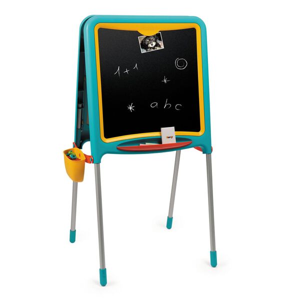 Smoby Kindertekenbord turquoise en geel