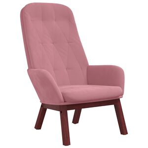 vidaXL Relaxstoel fluweel roze