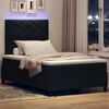 vidaXL Boxspring bed met matras met LED Zwart 120 x 190 cm Stof