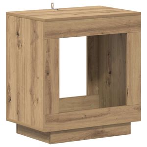 vidaXL Bijzettafel Artisanaal eiken 60 x 40 x 65 cm Bewerkt hout