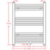 vidaXL Radiator / handdoekenrek recht 600x764 mm zwart