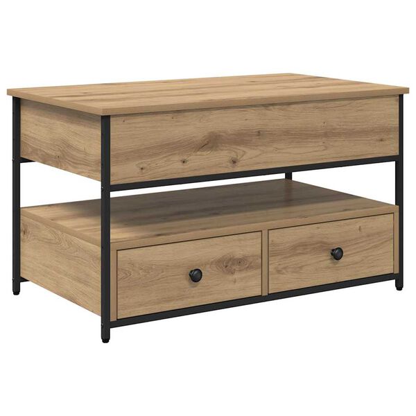 vidaXL Salontafel met lade Artisan Eiken 85 x 50 x 50 cm Bewerkt hout