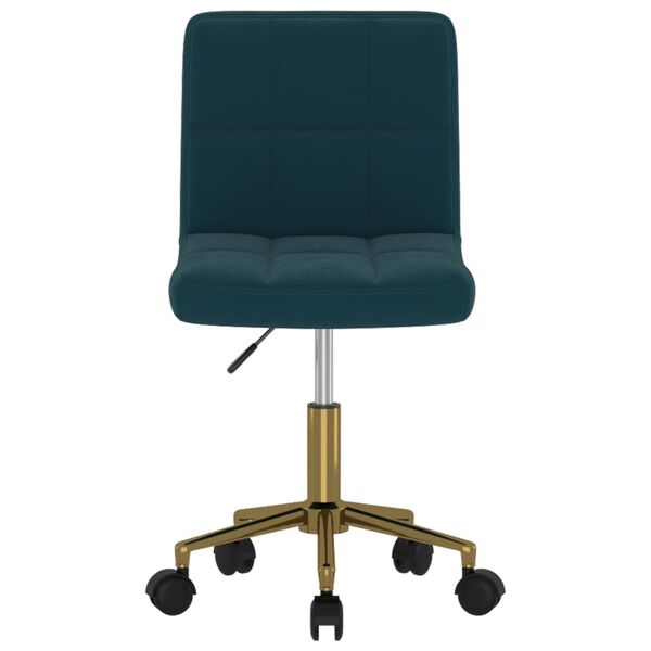 vidaXL Eetkamerstoelen draaibaar 4 st fluweel blauw