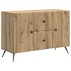 vidaXL Dressoir Artisanaal eiken 89 x 34,5 x 60 cm Bewerkt hout