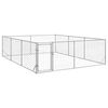 vidaXL Hondenhok voor buiten met deur 3x4x1 m gegalvaniseerd staal