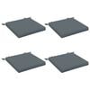 vidaXL Zitkussens SOEST 4 st 100% Polyester Blauw 45 x 45 x 5 cm