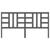 vidaXL Hoofdbord 206x4x100 cm massief grenenhout grijs